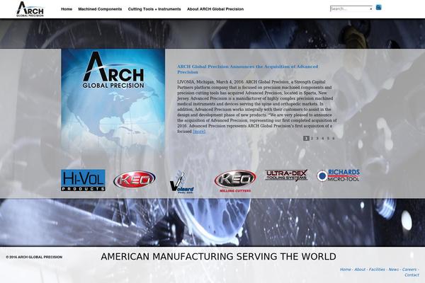 Arch theme site design template sample