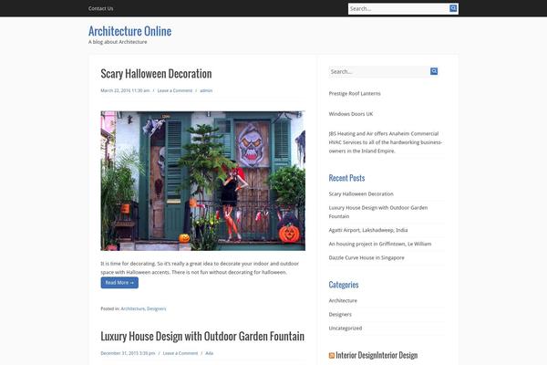 Infinity theme site design template sample