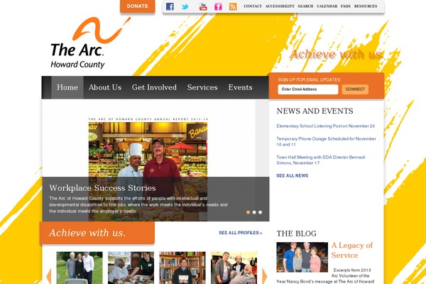 Arc theme site design template sample