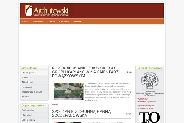 archutowski.edu.pl site used Kingster