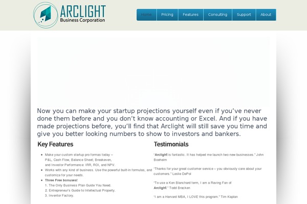 arclight.com site used Arclight