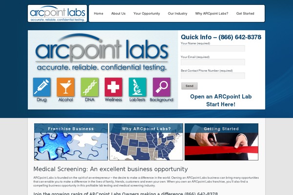 arcpointlabsfranchise.com site used Salutation