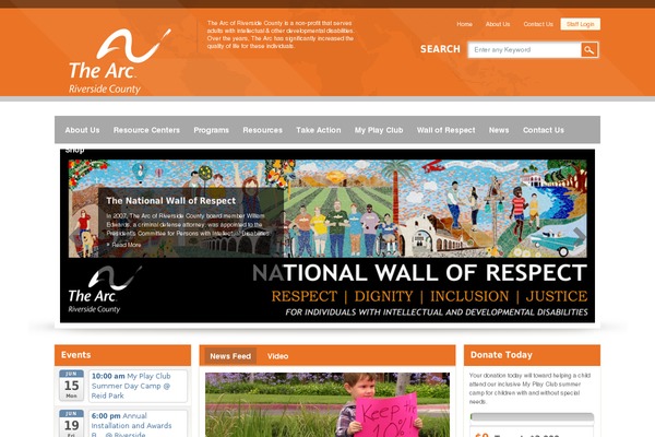 arcriverside.org site used Wisdom-responsive