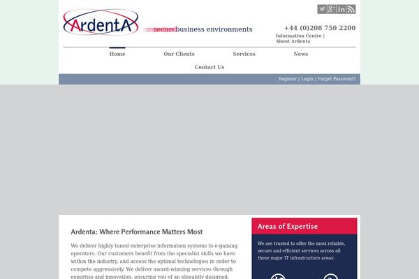 ardenta.com site used Ardenta