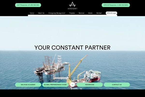 Ardent theme site design template sample