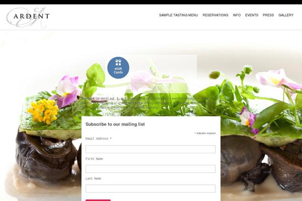 Ardent theme site design template sample
