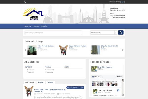 arenrealestate.com site used Classipress_v354