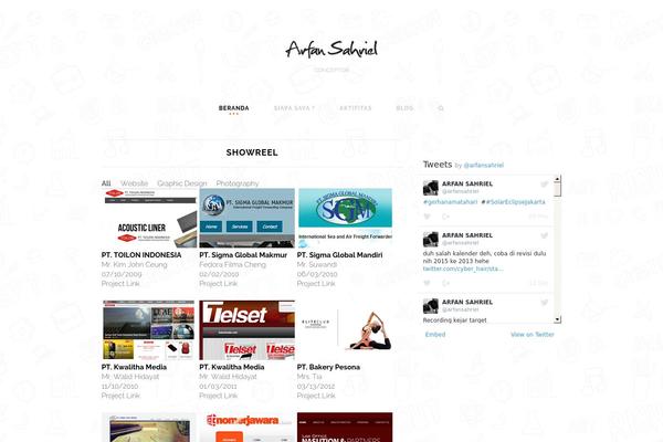 arfansahriel.com site used Boksy Lite
