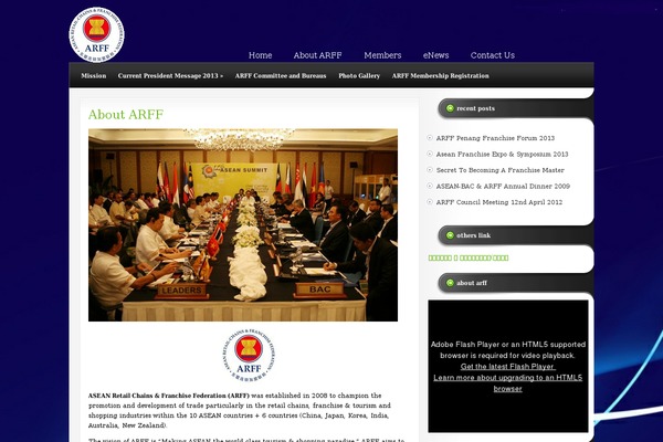 arff.org.my site used Studioblue