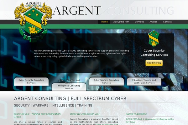 Argent theme site design template sample