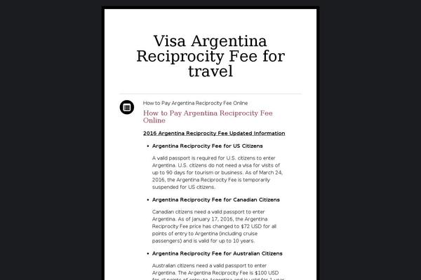 argentinafees.com site used Argentinafees