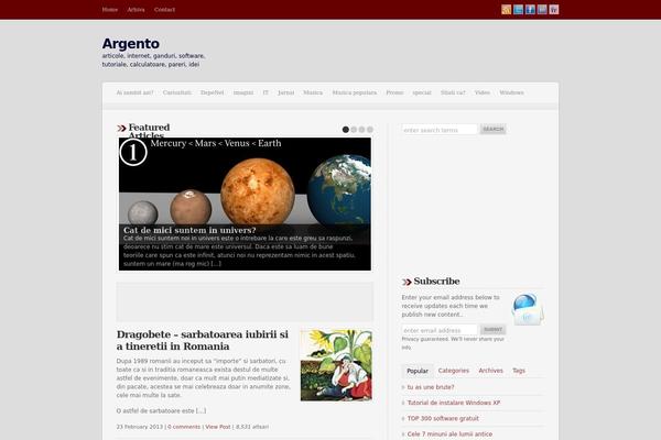 argento.ro site used Wp Launch