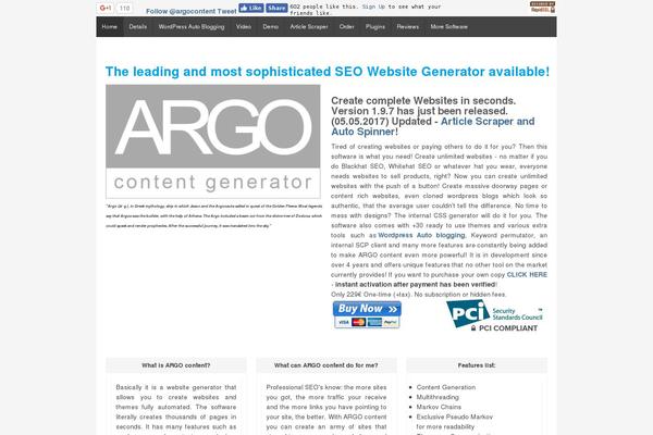 Argo theme site design template sample