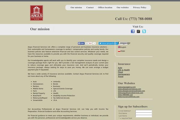 Vulcan theme site design template sample