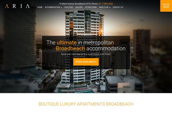 Aria theme site design template sample