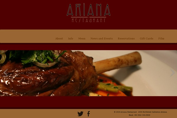 arianarestaurantbend.com site used Canape