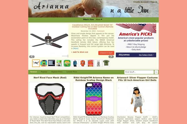 ariannafleming.com site used Covert Store Builder