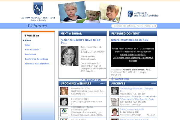 autism theme websites examples