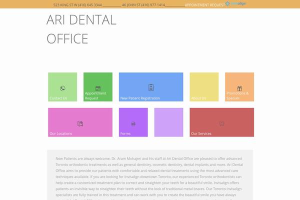 Metrika theme site design template sample