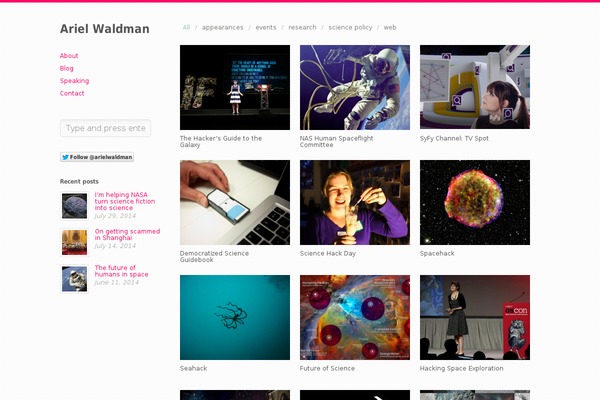 Infinity theme site design template sample