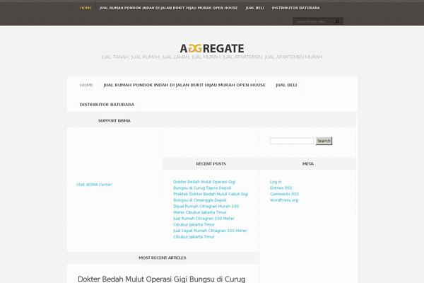 Aggregate theme site design template sample