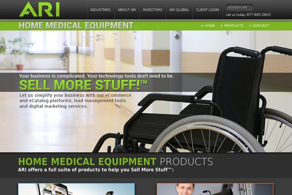 arimedicalequipment.com site used Arinet