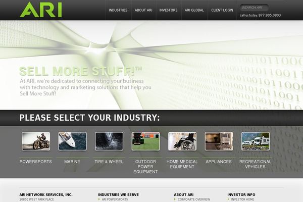 arinet.com site used Aricorporate