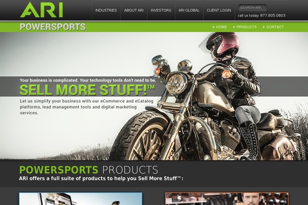 aripowersports.com site used Aricorporate