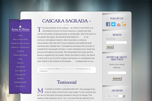 Memoir theme site design template sample