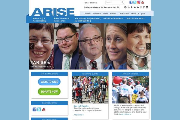 Arise theme site design template sample