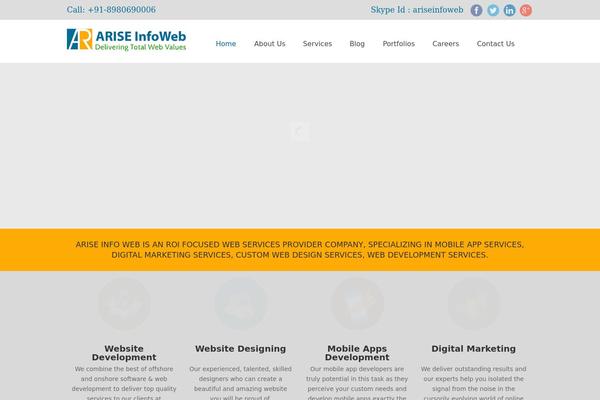 Arise theme site design template sample