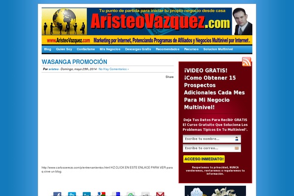 aristeovazquez.com site used onetone