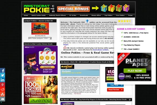 Site using WP Social Sharing plugin