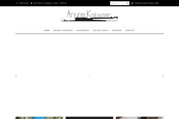 arjuna-knitwear.com site used Irex Lite