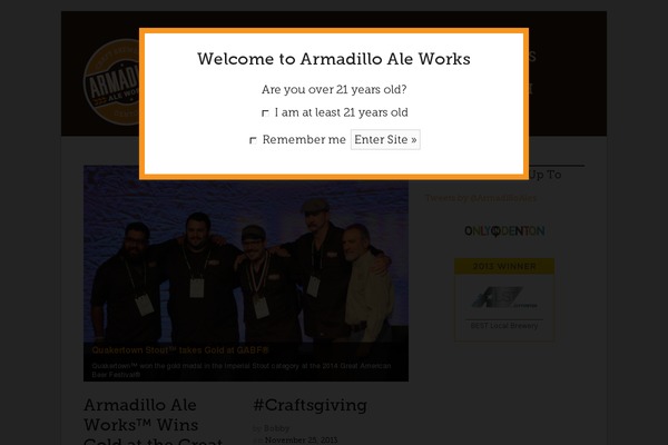 Site using Age Verify plugin