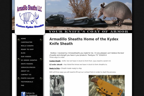 Armadillo theme site design template sample