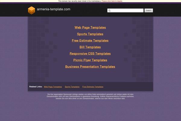 Official theme site design template sample