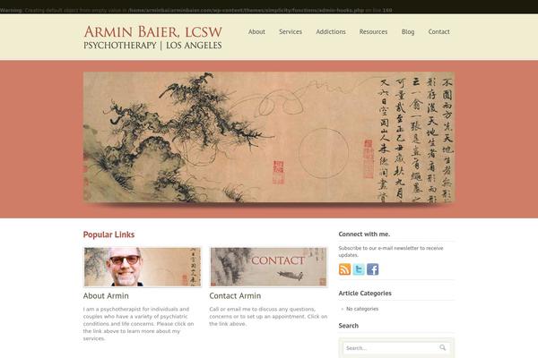 Simplicity theme site design template sample