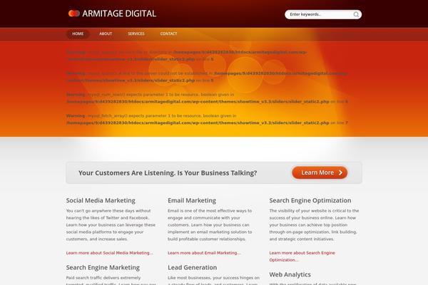 Showtime 3.3 theme site design template sample