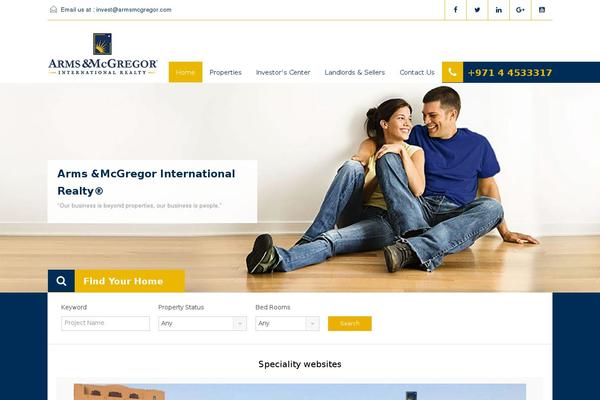 Realhomes Child theme site design template sample