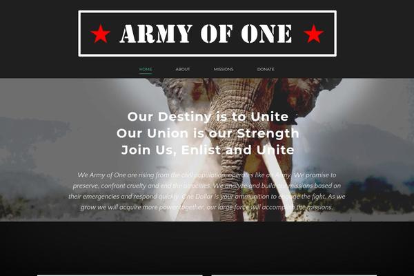 armyofone.org site used The-core-parent