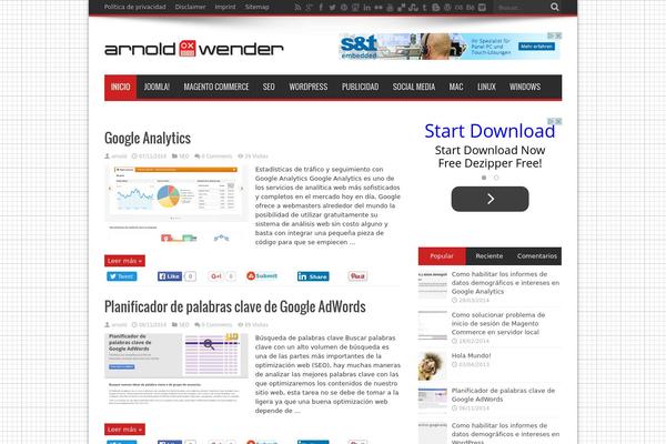 Jarida theme site design template sample