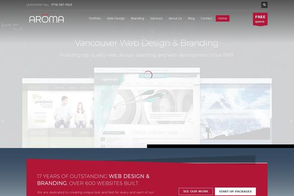 aromawebdesign.com site used Aroma