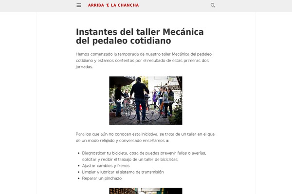 arribaelachancha.cl site used Isola