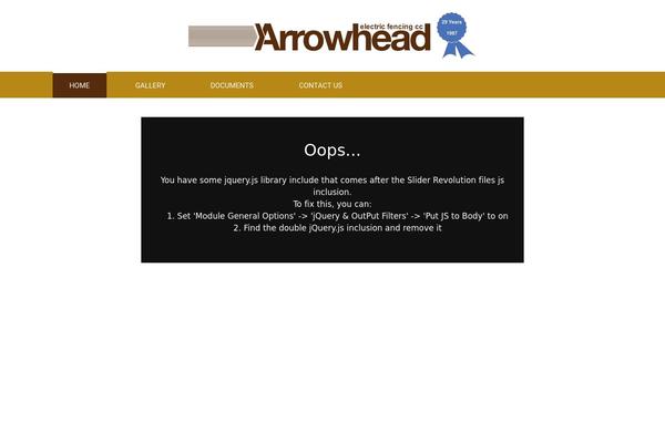 Arrowhead theme site design template sample