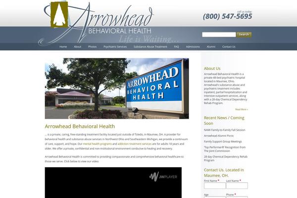 Arrowhead theme site design template sample