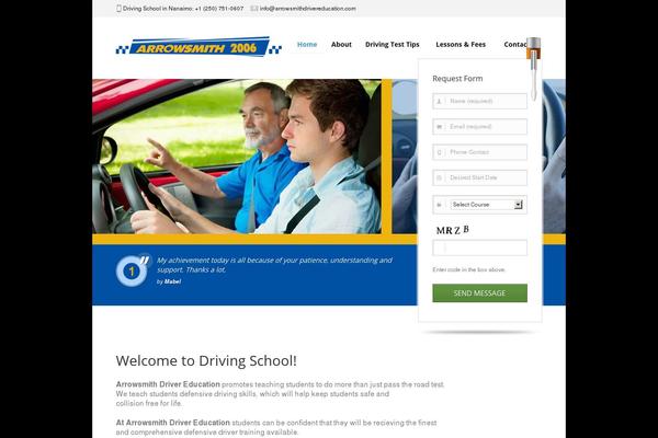 arrowsmithdrivereducation.com site used Avada Child Theme