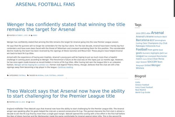 arsenalfootballfans.info site used Radix