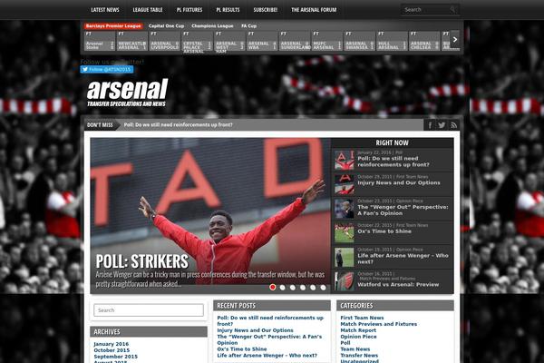 Gameday theme site design template sample
