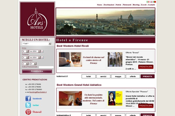 arshotels.com site used Arshotels